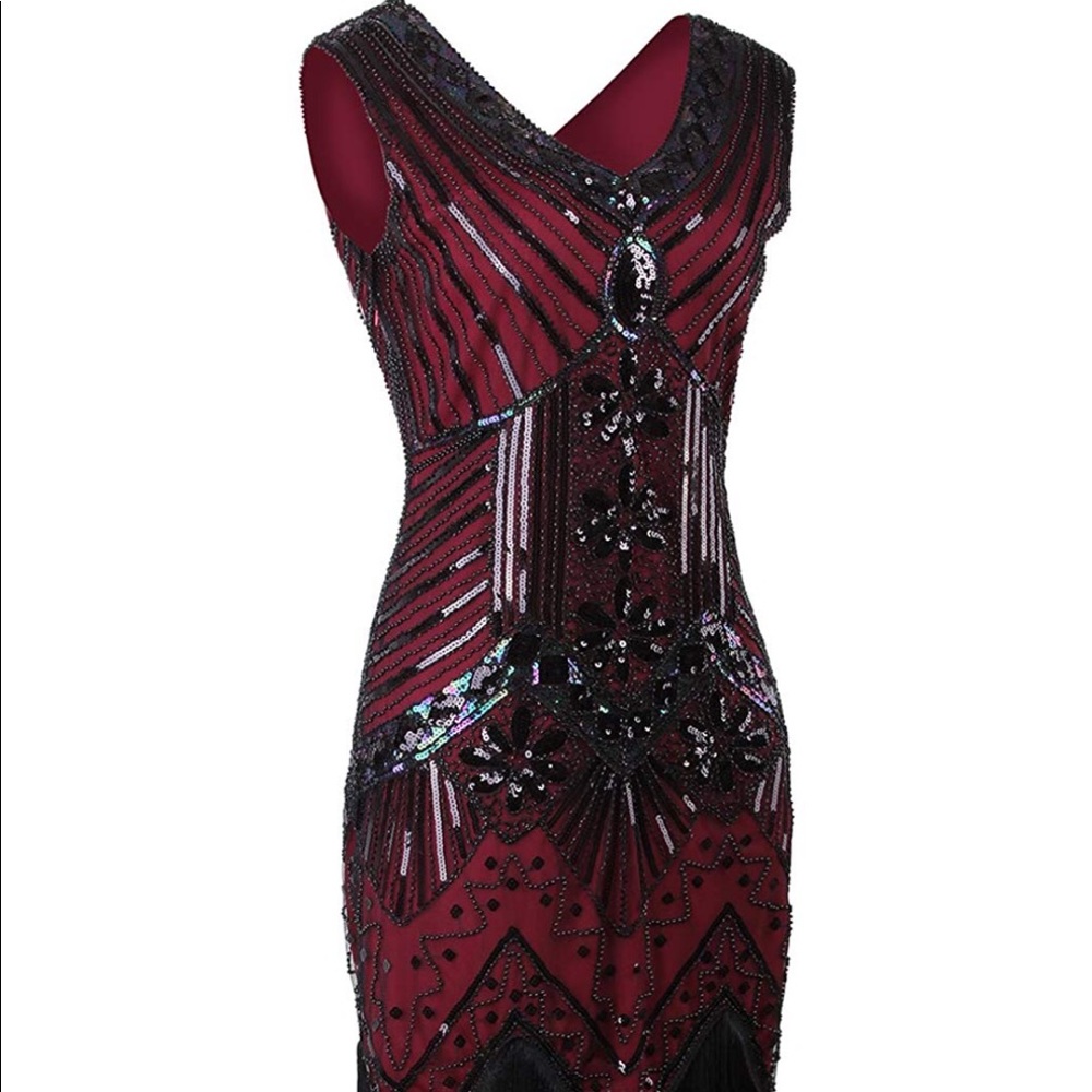 Vijiv Womens 1920s style Gatsby dress